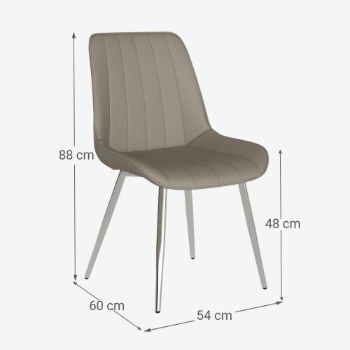 Pack de 4 Cadeiras de Jantar ESTAMBUL cor Pérola CG1508GP