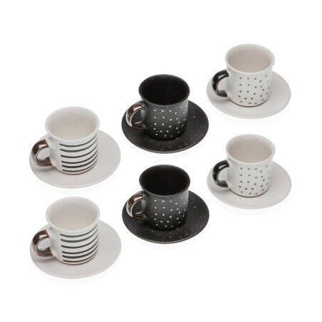Conjunto de 6 Chávenas de Chá ODEL em Porcelana 20090464