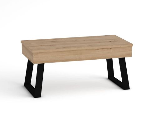 Mesa Central Elevável 100x50 cm com Pernas Trapézio em Metal M804