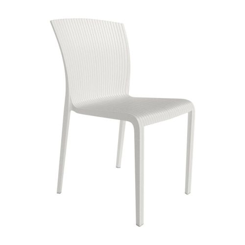 Cadeira de Jardim Empilhável LAGOS em cor Branco