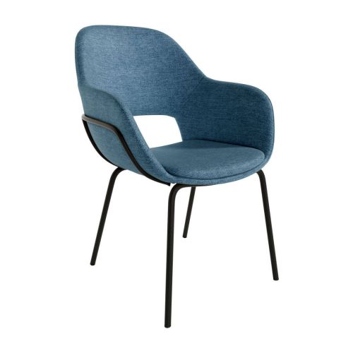 Cadeira para Sala de Jantar SIDNEY com Estofos em Cor Azul