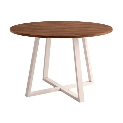 Mesa de jantar Lugano 120 cm estrutura marfim BOGAL CNG049M