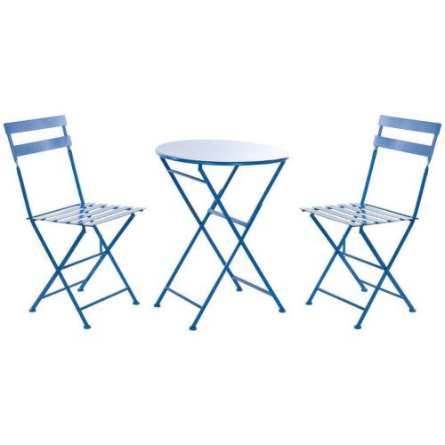 Conjunto de Jardim Azul com Cadeiras Dobráveis MB-166634