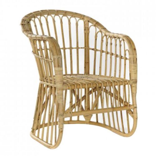 Cadeira de Rotim Natural MB-17501 cor Castanho Claro