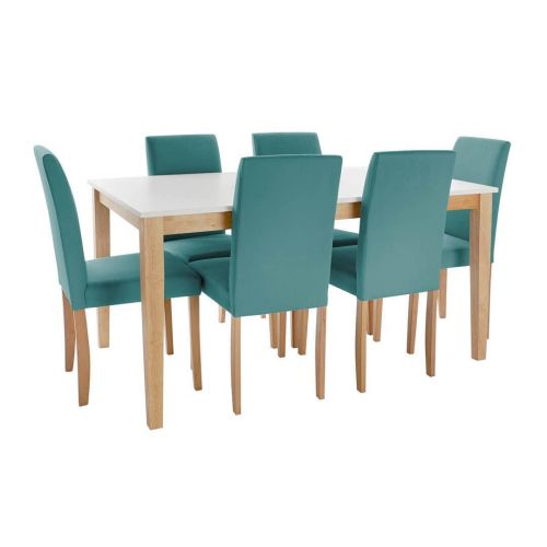 Conjunto para Sala de Jantar de Mesa e 6 Cadeiras Estilo Nórdico MB-178746