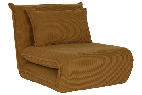 Poltrona Cama Estofada em Veludo Cotelê com Abertura Extensível MATISSE