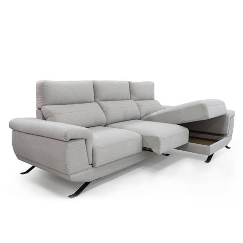 Sofá Chaise Longue Direita com Peito e Assentos Deslizantes DIMAR