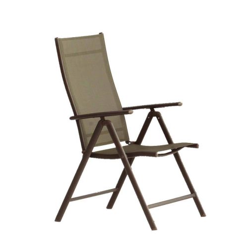Cadeira Multiposição MACAO cor Bronze com Textilene