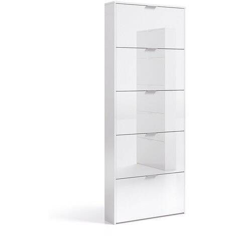 Sapateira MAELYS com 5 Portas cor Branco Brilhante 007815BO