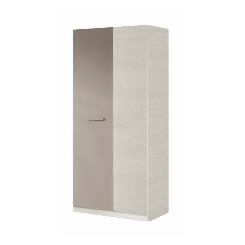 Armário de melamina 2 portas basculantes 200 cm Branco-Alpes ARES 016667F