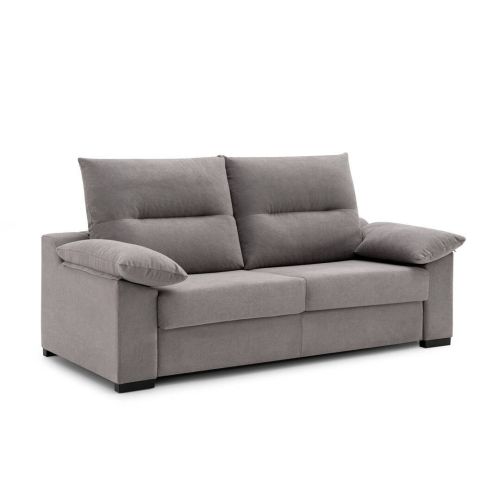 Sofá Cama Italiano de 3 Lugares com Estofos em Tecido e Colchão de 11 cm FREE