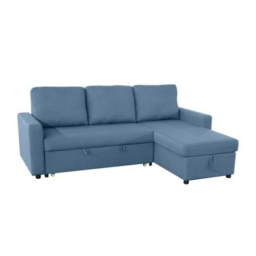 Sofá Cama com Chaise Longue MARTIN com Baú e Sistema de Arraste
