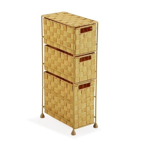 Móvel de casa de banho com 3 gavetas cor Mostarda 19480348