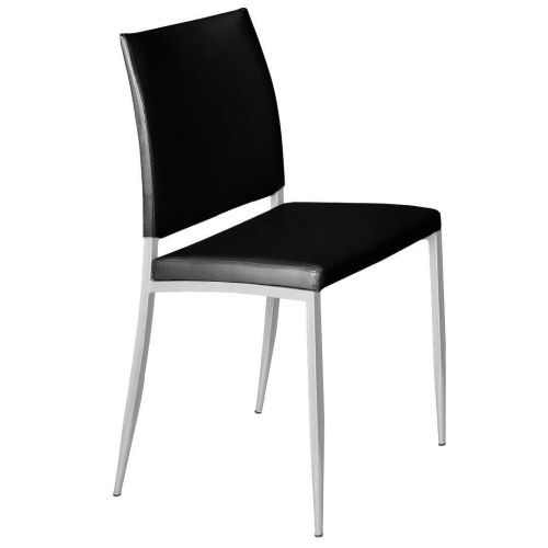 Cadeira de Cozinha Estofada em Napa Sintética 9237/AL em Alumínio