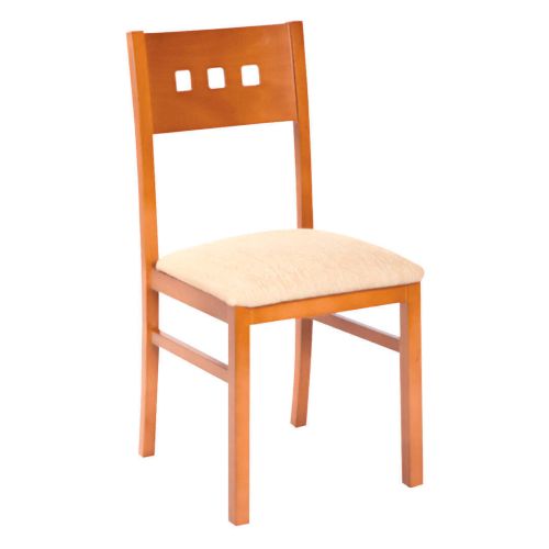 Cadeira de Cozinha 182 Estrutura em Madeira com Assento Forrado