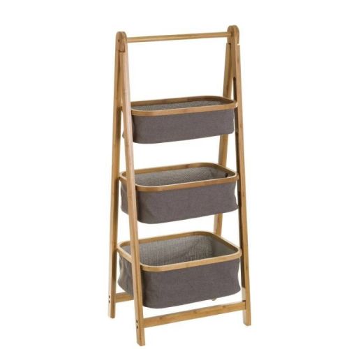 Móvel em Bambu/Tecido com 3 Cestos 125801