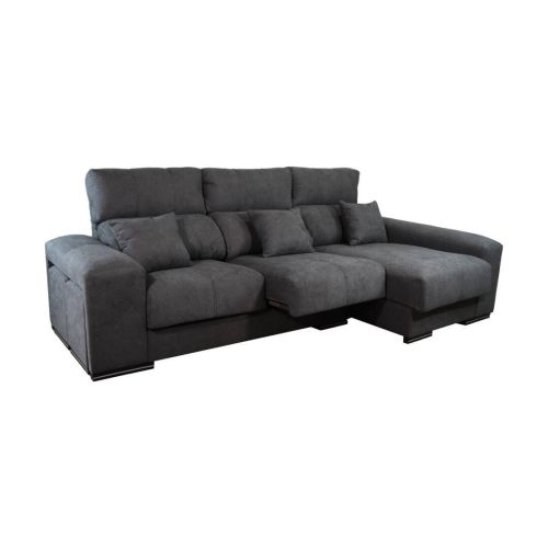 Sofá Chaise Longue Reversível LUANA com Peito mais Puff