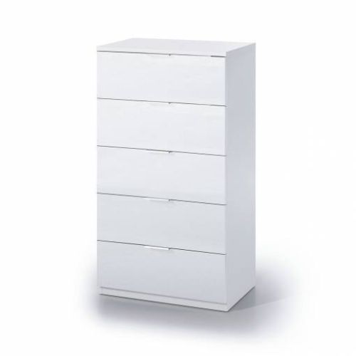 Cómoda HAYA com 5 Gavetas cor Branco Ártico 007845A