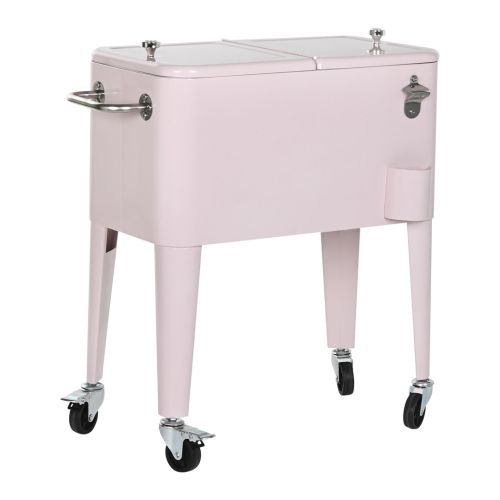 Arca de Jardim com Rodas de Aço Rosa MB-218238