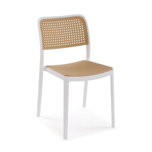 Cadeira de Cozinha VENUS em Branco e Castanho 22020094